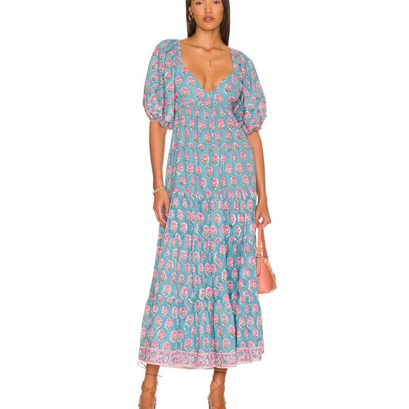 SAYLOR Annaleise Floral Tie Back Midi Dress‎ Medium - Picture 1 of 6